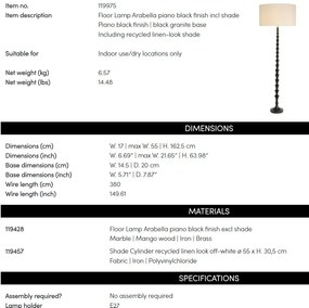 Lampadar, Lampa de podea LUX Arabella negru