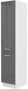 Dulap de bucătărie pentru alimente Saria 40 DK 210 2F (Luciu gri). 1033008