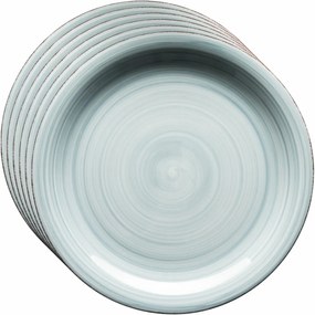 Mäser Set of 6 shallow plates Bel Tempo 27 cm,light blue