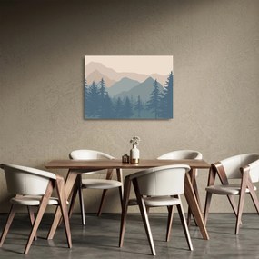 Tablou pe sticlă - Munții Turcoaz N⁰2 (70x50 cm)