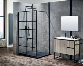 Panou de dus Calani Soleo 90 cm negru