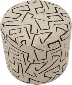 Puf bej cu tapițerie din țesătură bouclé Nairobi – Mauro Ferretti