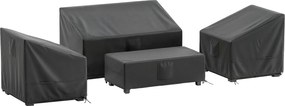 Outsunny Huse pentru Mobilier de Grădină 4 Piese, Impermeabile, Negru | Aosom Romania