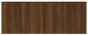 Set dulap TV, 8 piese, stejar maro, lemn prelucrat 8, Stejar brun, 80 x 30 x 30 cm