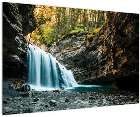 Tablou cu cascada de pădure (90x60 cm)