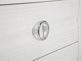 Comoda, Shine, Mauro Ferretti, 81 x 40 x 84 cm, lemn de brad/MDF/metal, alb