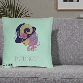 Perna Personalizata Zodie Berbec, 40x40 cm, Verde Menta, Husa Detasabila, Perna Inclusa, BEKZ®