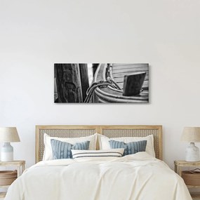 Tablou - O barcă legată (120x50 cm)