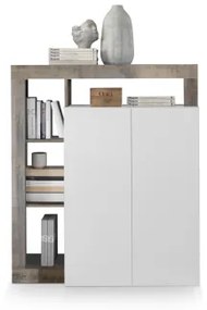 Comodă LENOR albă/maro