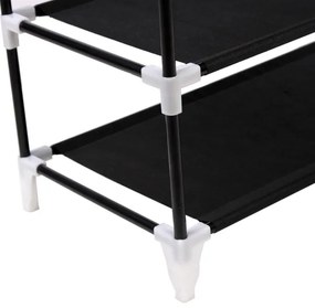 Dulap textil de depozitare MATIS 58x160 cm, cu polițe, negru