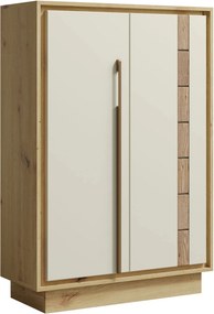 Comoda KEKS K15, stejar/casmir, PAL laminat, 89x37x130 cm