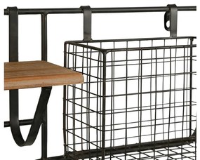 Raft de perete din metal si mesteacan, un cos, Reserve