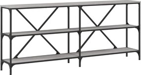 vidaXL Masă consolă gri sonoma 180x30x75 cm Lemn prelucrat și fier