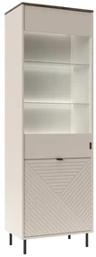 Vitrină Explicaba 2 (cashmir + stejar castello) . 1116333