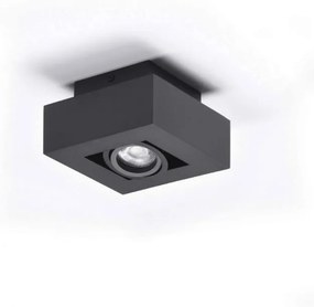 Spot aplicat directionabil de tavan/plafon NIKEA 1 GU10 negru