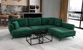 Coltar extensibil cu spatiu pentru depozitare, 276x191x90 cm, Larde R03, Eltap (Culoare: Verde inchis - Loco 35)