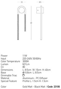 Aplica de perete LED design modern SCONCE H-40cm