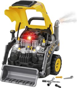 AIYAPLAY Atelier Excavator Jucărie pentru Copii cu Motor, 68 Accesorii, Efect Abur și Sunete, 46x41x47 cm, Galben | Aosom Romania