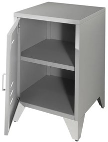 Noptieră Metalică, Gri (Metal) – BRONXX – Vipack