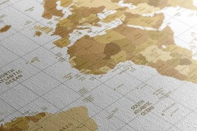 Tablou pe plută harta bej pe fundalul deschis