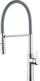 Baterie bucătărie cu duș extractabil - 286 oțel inoxidabil Satinat P14A