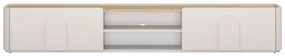 Comodă TV Amilio 220 cm - cashmere / stejar uleiat / mânere cashmere