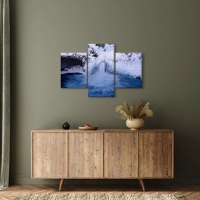 Tablou cu cascadele iarna (90x60 cm)