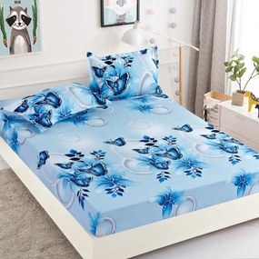 Lenjerie de pat 3 cu elastic 100% bumbac - a726 de la Onesleep