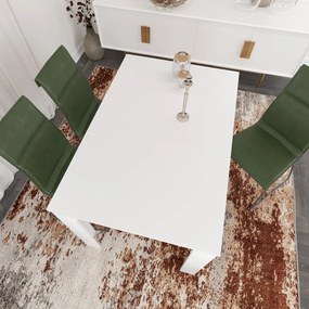 Masă de sufragerie Single Shiny White