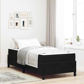 vidaXL Cadru de pat Altele Negru și Alb și Negru 100 x 200 cm Catifea
