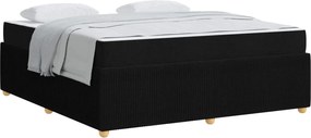 vidaXL Cadru de pat cu saltea Negru 180 x 200 cm țesătură