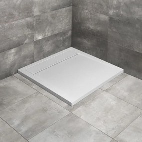 Cadita dus compozit patrata Radaway Teos C 80x80 cm alb