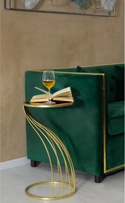 Măsuță auxiliară rotundă cu blat din sticlă ø 35 cm Flush – Mauro Ferretti