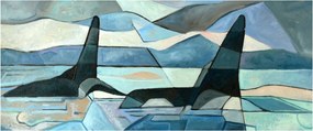 Tablou - Balene (120x50 cm)