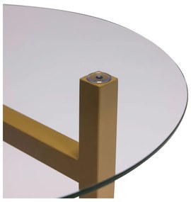 Măsuță auxiliară rotundă cu blat din sticlă ø 40 cm Elevate – Hübsch