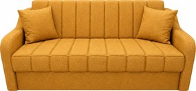 Canapea ALEX extensibila, 3 locuri, cu lada de depozitare, stofa bej, 220x90x90 Galben Ocru