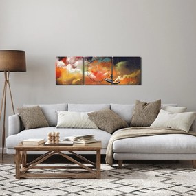 Tablou - Om navigând prin spațiu (cu ceas) (90x30 cm)