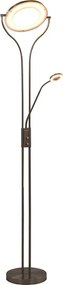 vidaXL Lampă de podea, argintiu, 180 cm, 18 W, reglabilă