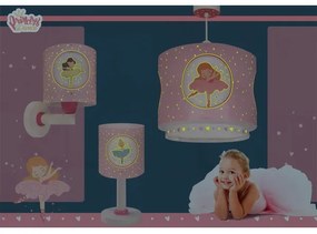 Dalber 60919 - Aplica de perete pentru copii PRINCESS DANCE 1xE27/15W/230V roz