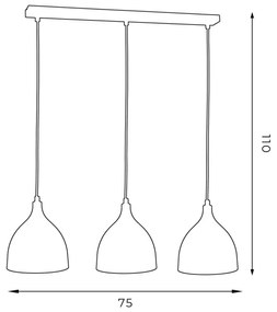Lustra NOAK 3xE27/60W/230V