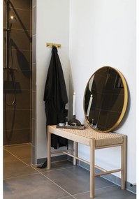 Oglindă Madrid aluminiu, efect alamă, ø60 cm