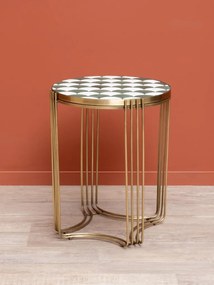 Masuta laterala, din metal si ceramica, Hortea