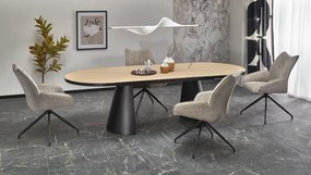 Masa extensibila Giacomo natur/negru L180-240 cm