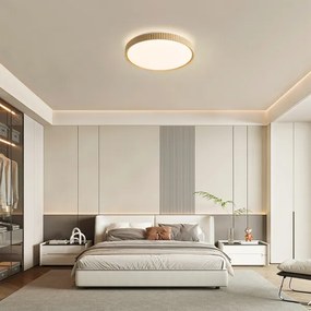 Plafonieră LED Brilagi CORVO, dimmabilă, 72W/230V, 3000-6000K, finisaj decor lemn, Ø50 cm, cu telecomandă inclusă
