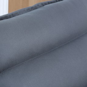 Fotoliu HOMCOM, scaun rotativ, spătar reglabil, tapițerie moale, husă respirabilă, Gri închis, 62 x 70 x 95 cm | Aosom Romania