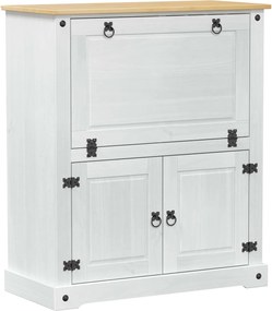 vidaXL Cabinet pentru vin Alb 97 x 45 x 114 cm Lemn de pin masiv