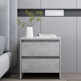 809853 vidaXL Noptieră, gri beton, 45x34,5x44,5 cm, PAL