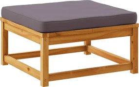 vidaXL Taburet de grădină cu perne, lemn masiv de acacia