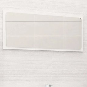 804619 vidaXL Oglindă de baie, alb extralucios, 80x1,5x37 cm, PAL