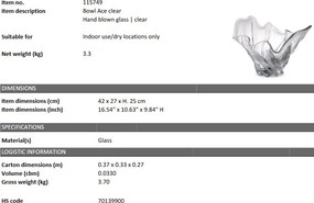 Bol/ Obiect decorativ LUX Ace, transparent 115749 HZ